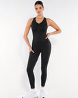 SculptZip Active Jumpsuit - Black