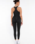 SculptZip Active Jumpsuit - Black