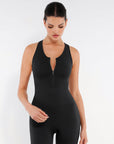 SculptZip Active Jumpsuit - Black