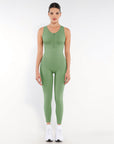 SculptZip Active Jumpsuit - Green