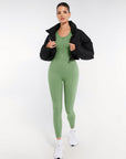 SculptZip Active Jumpsuit - Green