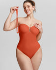 Silhouette One-Piece Swimsuit - Red