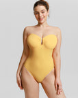 Silhouette One-Piece Swimsuit - Yellow