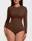 Essentials Classic Long Sleeve Bodysuit - Brown