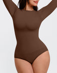 Essentials Classic Long Sleeve Bodysuit - Brown