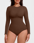 Essentials Classic Long Sleeve Bodysuit - Brown