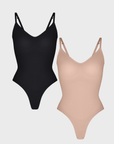 2pcs - Ultimate Sculpt Thong Bodysuit