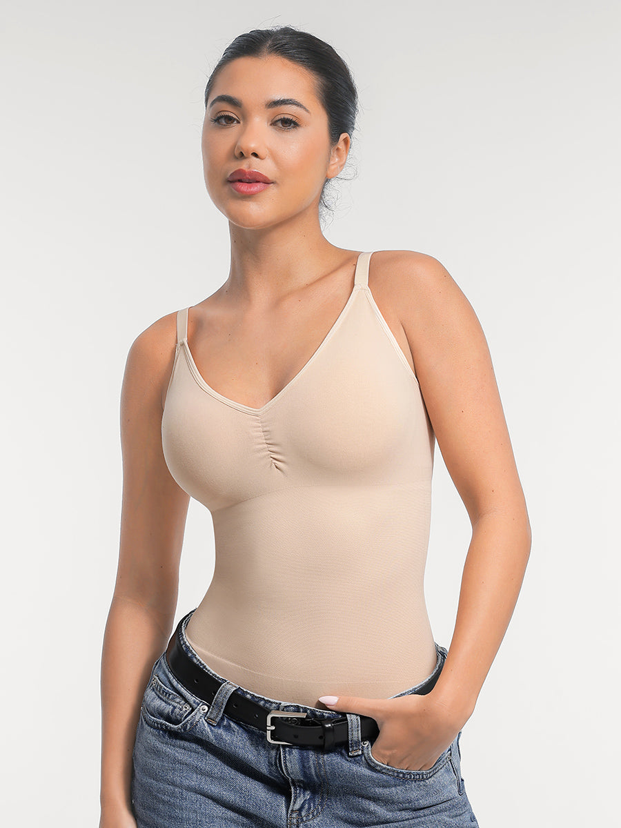 Built-In Bra Sculpting Bodysuit - Nude