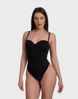 Bustier Corset Bodysuit - Black