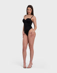 Bustier Corset Bodysuit - Black