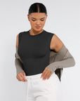 Sculpt Chic High-Neck Bodysuit - Black
