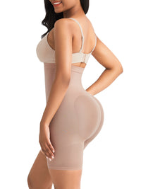 Shop Lily Ultimate Sculpt Shaping Shorts, телесна боја: обликувачки шорцеви со висок струк – поглед од назад под агол