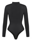 Long Sleeve Turtle Neck Bodysuit - Black