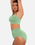 High Waisted Classic Shaping Panties - Green
