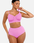 High Waisted Classic Shaping Panties - Pink