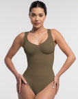 SculptCurve Thong Bodysuit - Brown