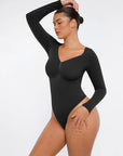 SculptCurve Long Sleeve Thong Bodysuit
- Black