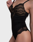 Mariella Lace Shaping Bodysuit - Black