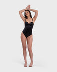Amelia Corset Bodysuit - Black