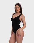SculptCurve Thong Bodysuit - Black