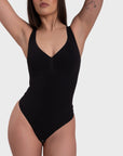 SculptCurve Thong Bodysuit - Black