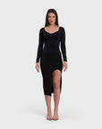 Elegance Midi Dress - Black