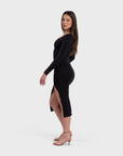 Elegance Midi Dress - Black