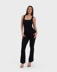All Day Sculpting Flare Jumpsuit - Black