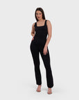 All Day Sculpting Flare Jumpsuit - Black