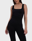 All Day Sculpting Flare Jumpsuit - Black