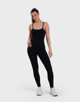 Ribbed Sculpting Jumpsuit - Black