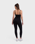 Ribbed Sculpting Jumpsuit - Black