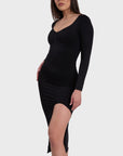Elegance Midi Dress - Black