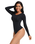 Essential Seamless Long Sleeve Shaping Bodysuit - Black