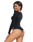 Essential Seamless Long Sleeve Shaping Bodysuit - Black