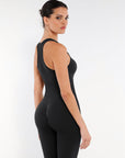 SculptZip Active Jumpsuit - Black