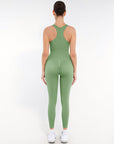 SculptZip Active Jumpsuit - Green