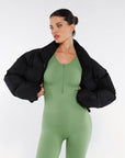 SculptZip Active Jumpsuit - Green