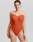 Silhouette One-Piece Swimsuit - Red