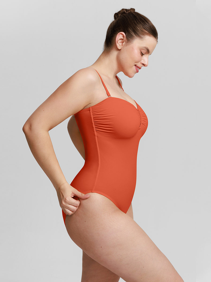 Silhouette One-Piece Swimsuit - Red