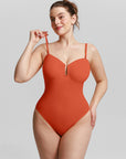 Silhouette One-Piece Swimsuit - Red