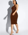 Dream Sculpt Midi Dress - Brown