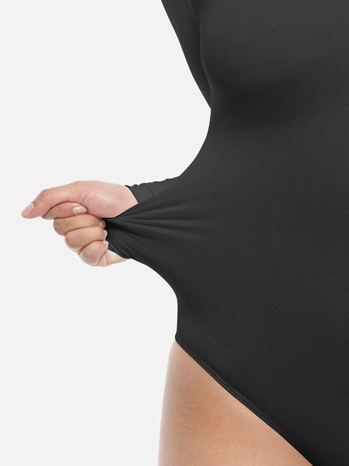 Essential Seamless Long Sleeve Shaping Bodysuit - Black