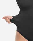 Essential Seamless Long Sleeve Shaping Bodysuit - Black