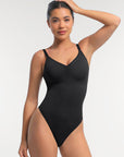 Built-In Bra Sculpting Bodysuit - Black