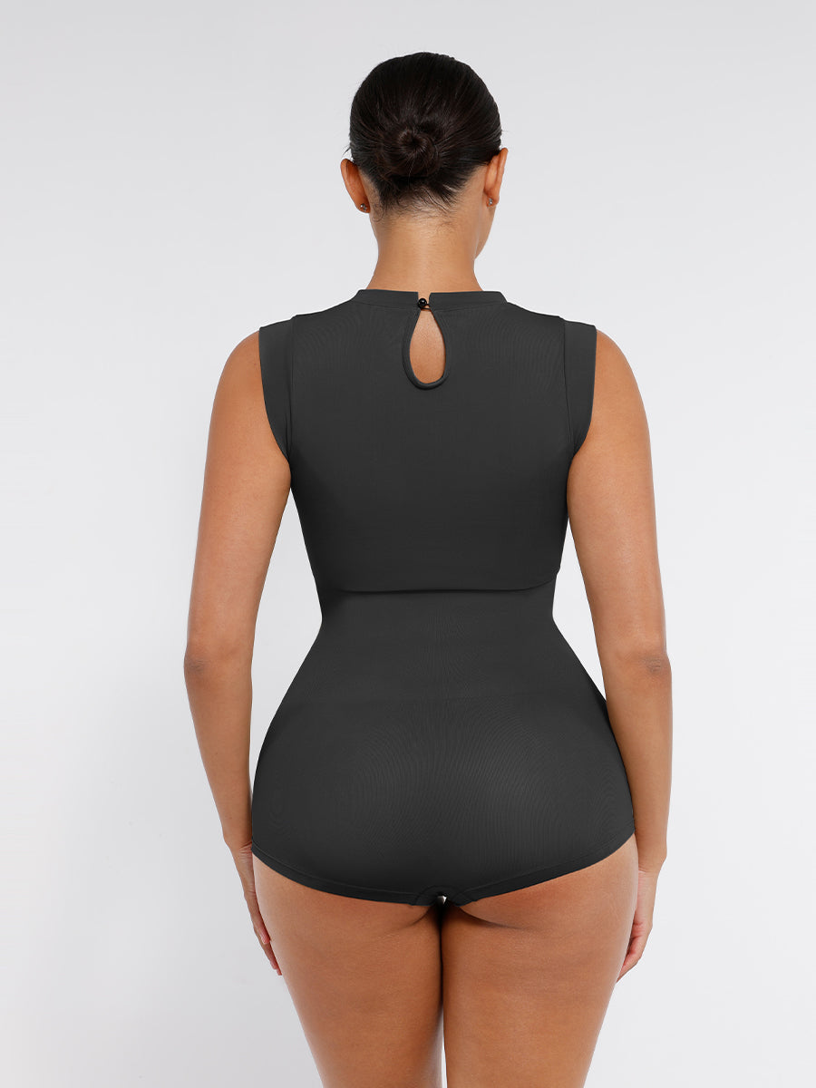 Sculpt Chic High-Neck Bodysuit - Black