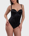 Amelia Corset Bodysuit - Black