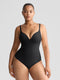 SculptEssence Signature Plunge Bodysuit - Black