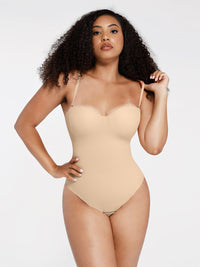 Bustier Corset Bodysuit - Nude