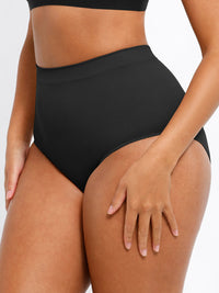 High Waisted Classic Shaping Panties - Black